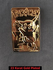 Pokemon 1999 Burger King 23K GOLD PLATED Metal Promo - #25 Pikachu (No Certificate)